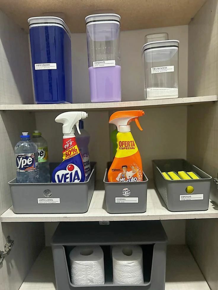 Organização Inteligente de Lavanderias produtos de limpeza - cabilavi
