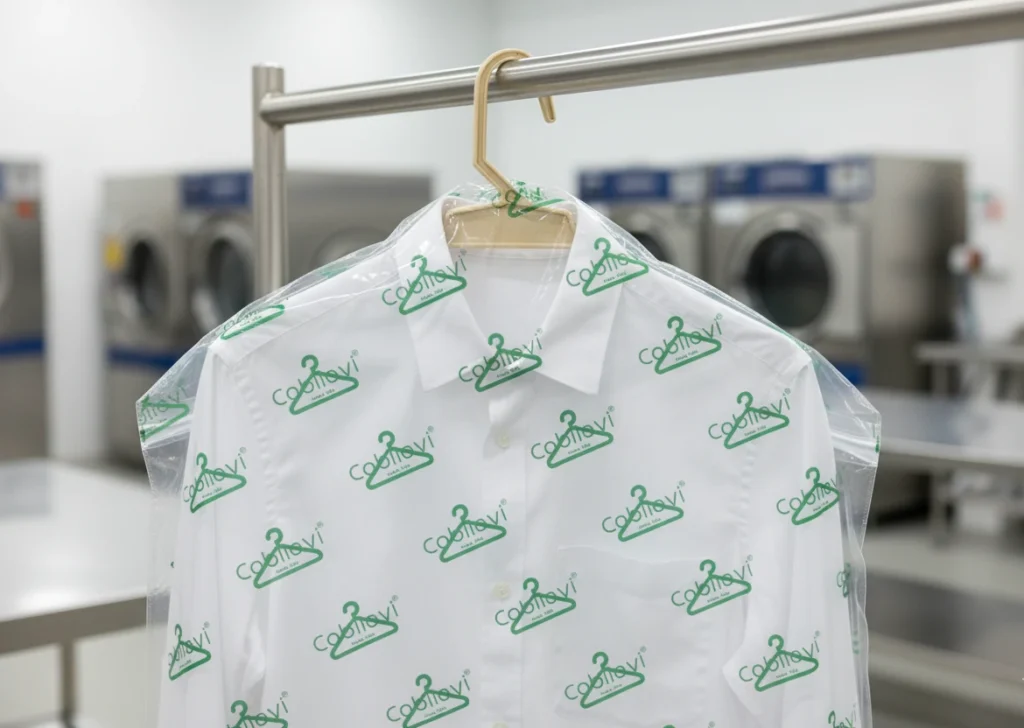 roupa embalada lavanderia para entrega - cabilavi