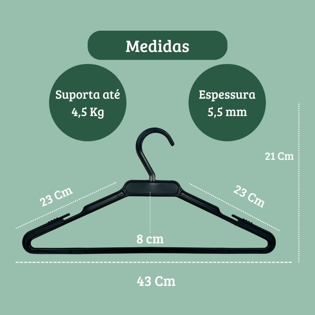 Medidas Cabide modelo adulto Cabilavi